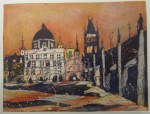 18.04.2011 - Andreas Mattern - „Prag 2“ - Farbradierungen/Aquatinta 3 Platten, auf Hahnemühle Kupferdruckpapier 15 x 20 cm, 2010